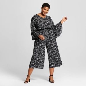 Ava & Viv Cropped Wide Leg Jumpsuit